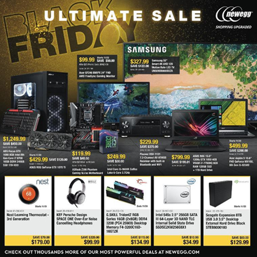 Newegg November Holiday Promotion Calendar: Black November - Black Friday e-Flyer