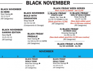 Newegg November Holiday Promotion Calendar: Black November