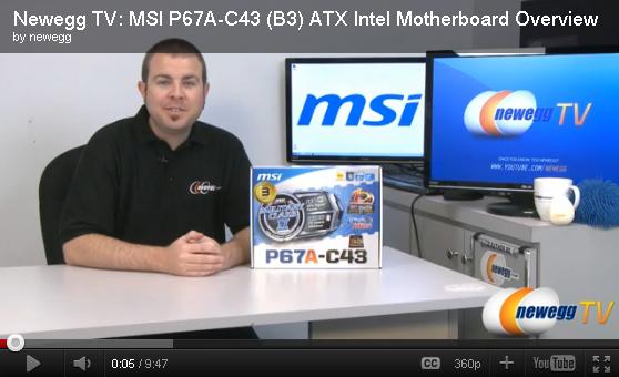 MSI P67A-C43 (B3) ATX Intel Motherboard
