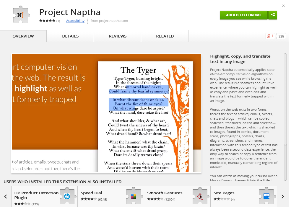 Project Naptha Makes Image Text Accessible in Chrome