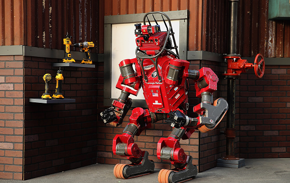 Robots Compete at the 2015 DARPA Robotics Challenge