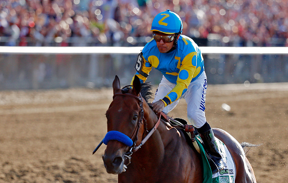 Take a Victory Lap with Triple Crown Winner American Pharoah Around Del Mar Racetrack