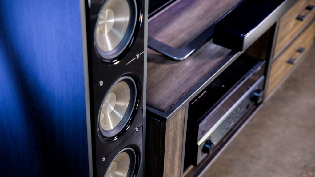 home theater, audio, receivers, speakers, surround sound, TV. The sound system you choose for a home theater is very important. Some considerations are depth, cost, room size, and what the primary focus will be. Movie watching, audio, gaming, or as a game day heaven?