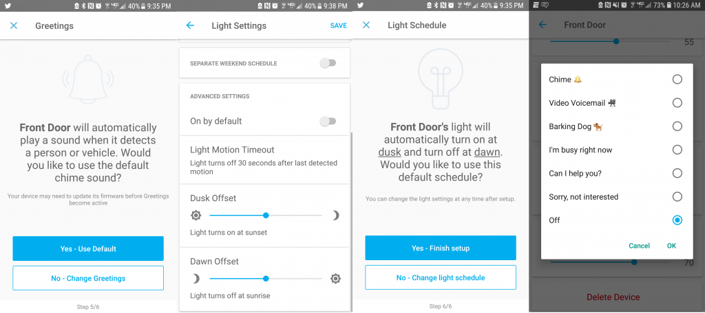 The Kuna app powering Maximus' Smart Security Lights can be used to schedule lighting based on motion, time of day, or weekend vs. weekday settings. 