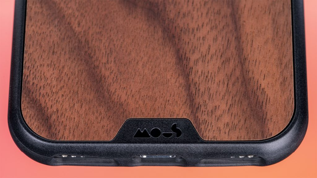 The Mous iPhone case comes in Walnut, with a real wood inlay.