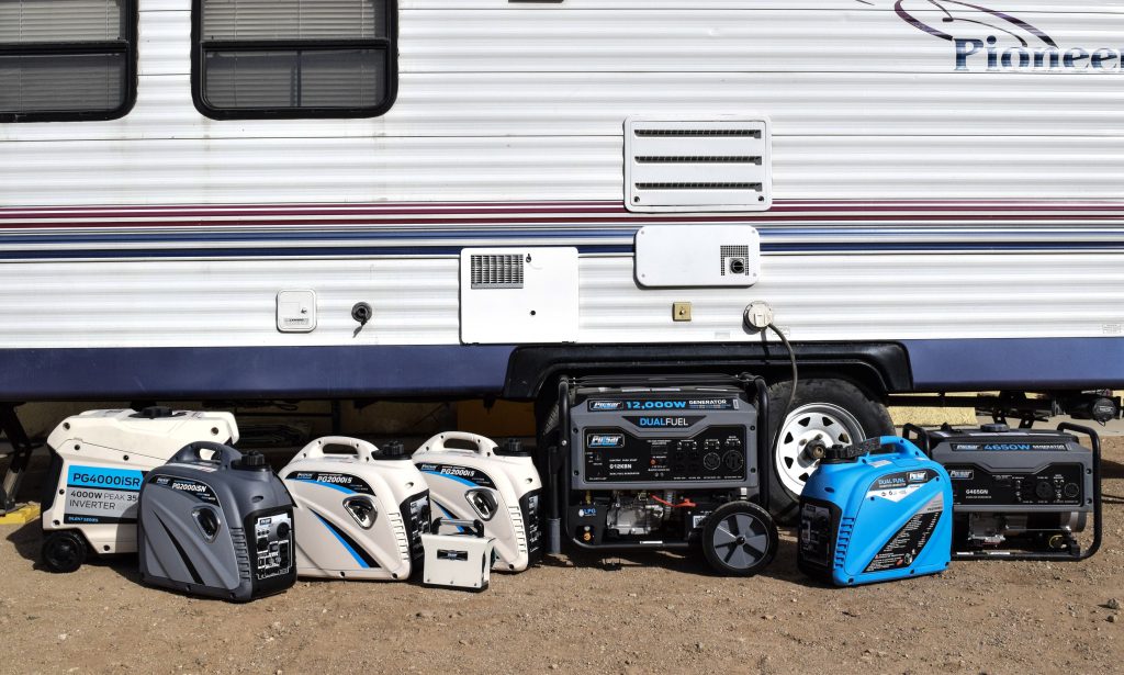 The Pulsar lineup of portable generators goes from 2,000W to 12,000W for any range of RV power requirements.