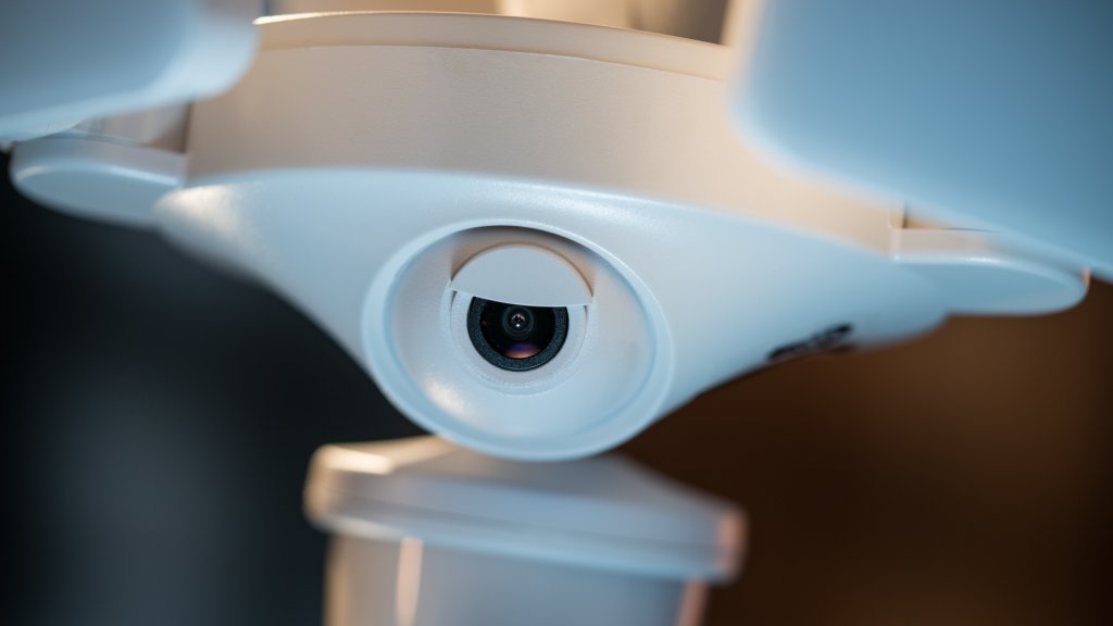 The smart floodlight from Maximus utilizes a motion sensor to activate both LED floodlights and 1080p video recording with audio. 