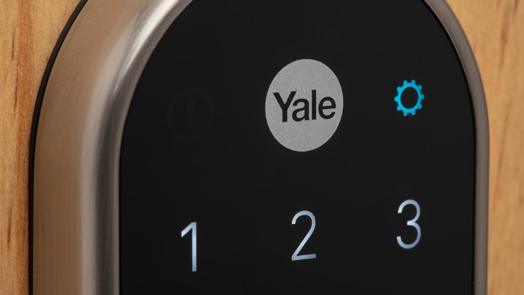 The Nest x Yale smart lock can be operated via pin code or app to lock and unlock the deadbolt.
