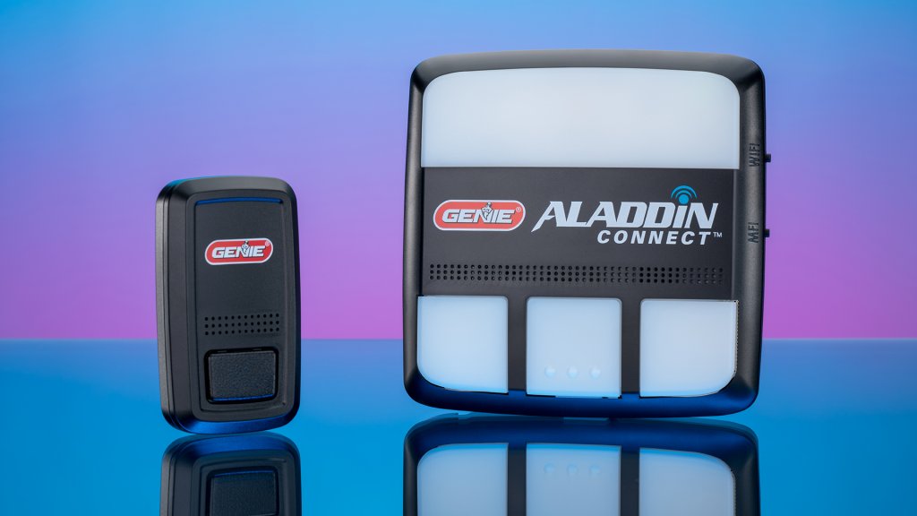 The Genie Aladdin Connect smart garage sensor can power up to three garage doors with one module, and give extra control from anywhere.