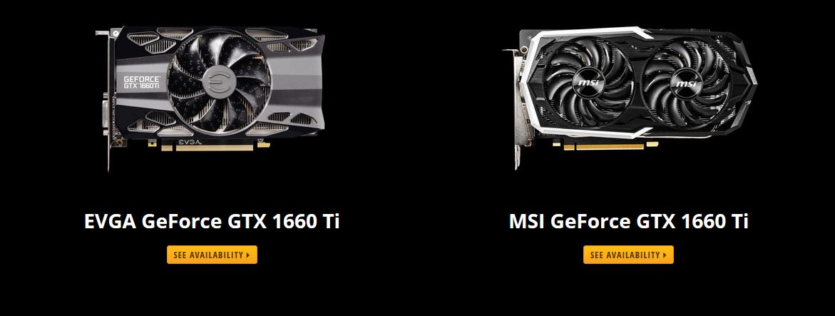 nvidia gtx 1660 landing page