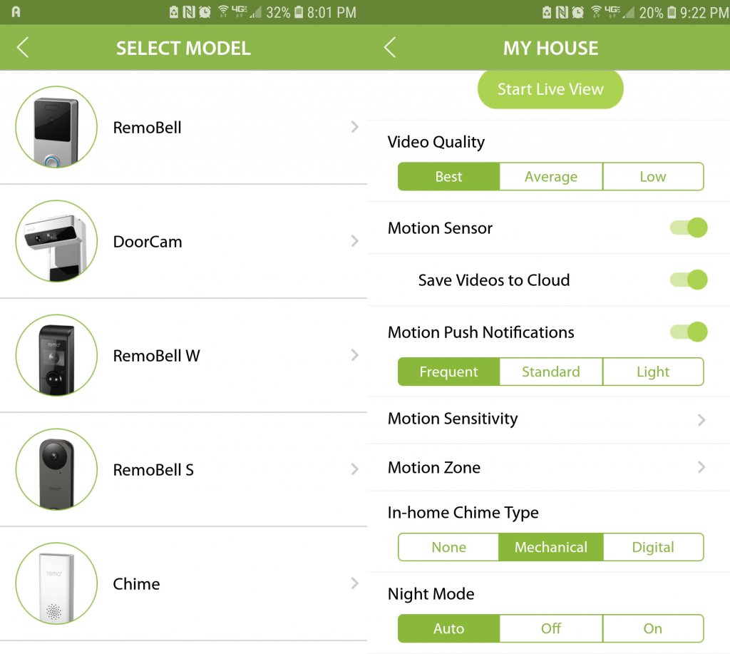 Installation and setup for the remo+ smart video doorbells is quite simple, and the options for video quality, notification frequency, and motion sensitivity give complete control over how the home is secured.