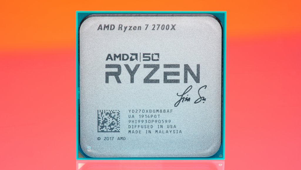 AMD Ryzen 7 2700X 50th Anniversary CPU with laser etched signature of Lisa Su