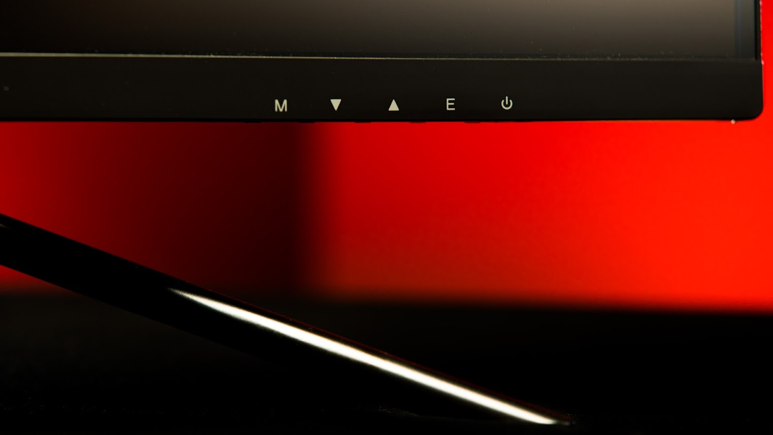 control buttons at the front of a Viotek Gaming Monitor