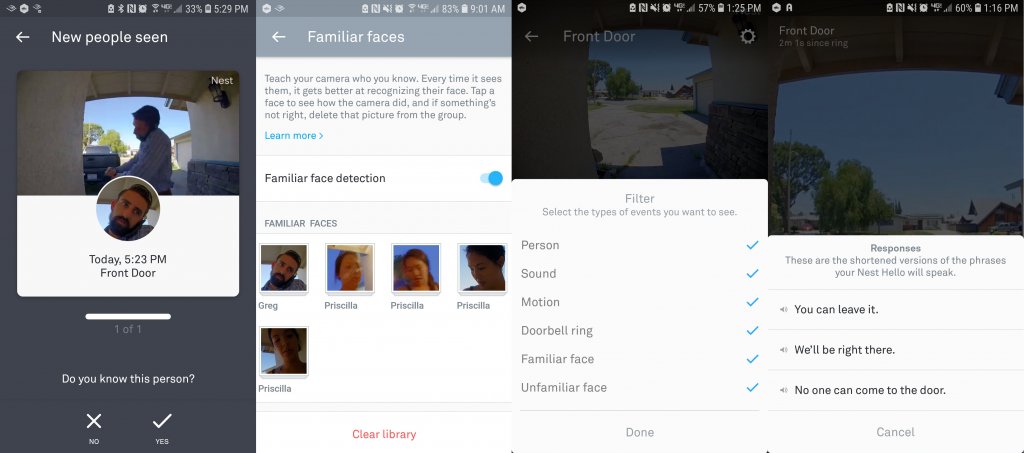 The Nest Hello AI uses facial recognition technology to identify and classify visitors, alerting you to their presence by name.