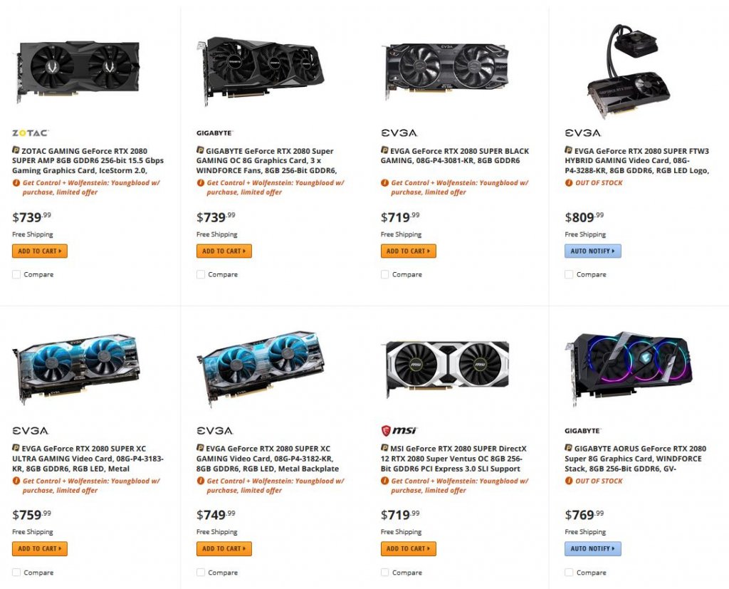 2080 super gpus newegg