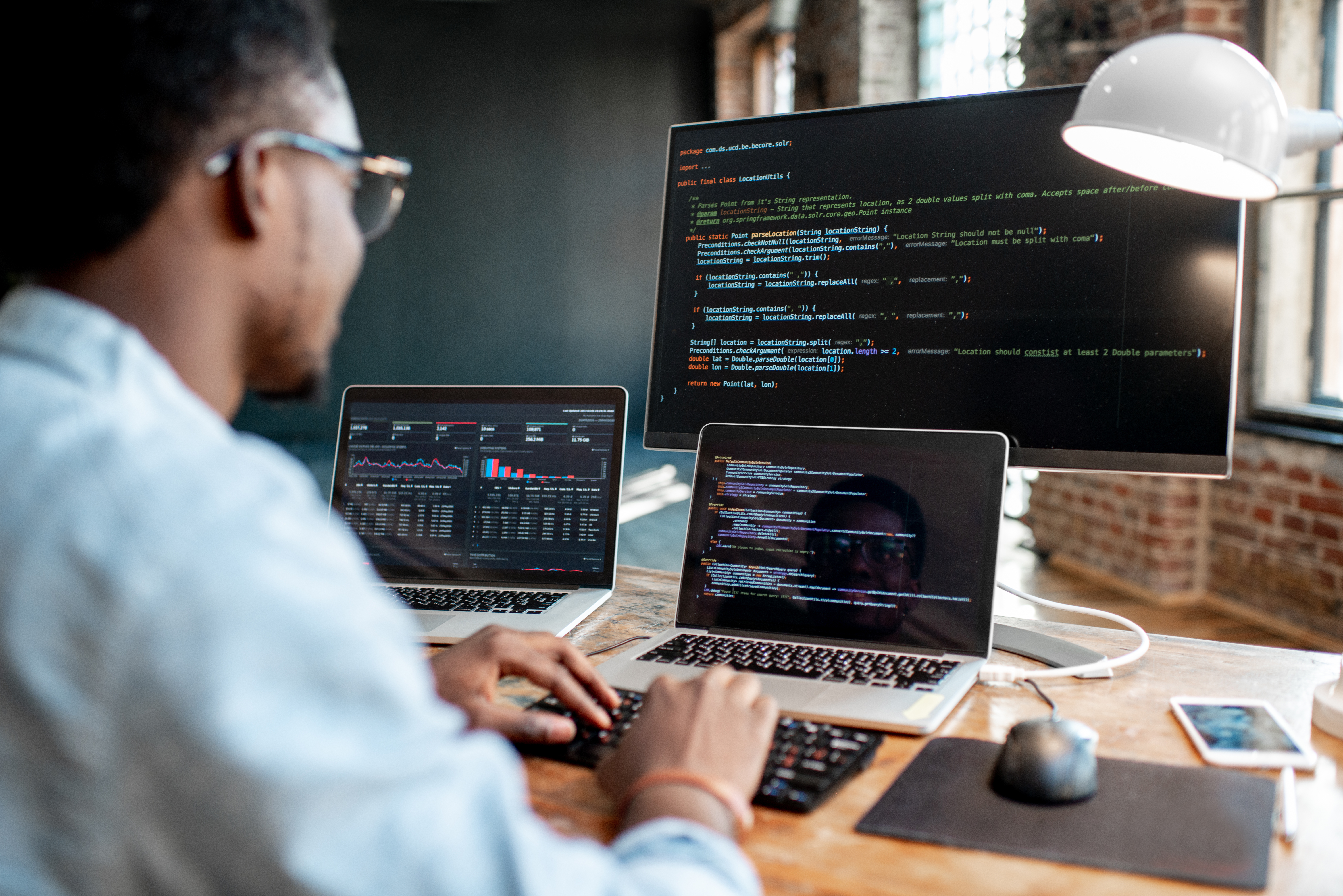 Programmer working
