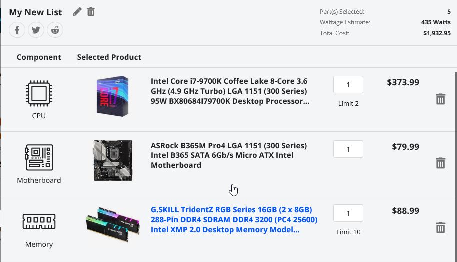 newegg pc builder