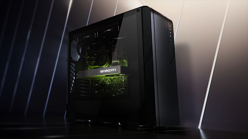 Gaming rig with Nvidia GeForce RTX 3060 GPU