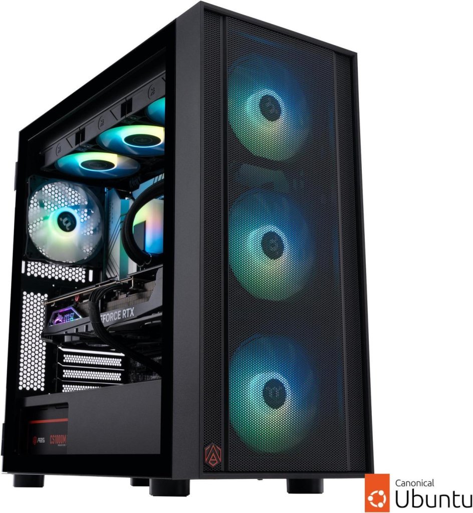 ABS Eurus Pro Ubuntu Linux Developer Workstation - Intel i7 14700F - GeForce RTX 4080 Super - AI-Powered Performance