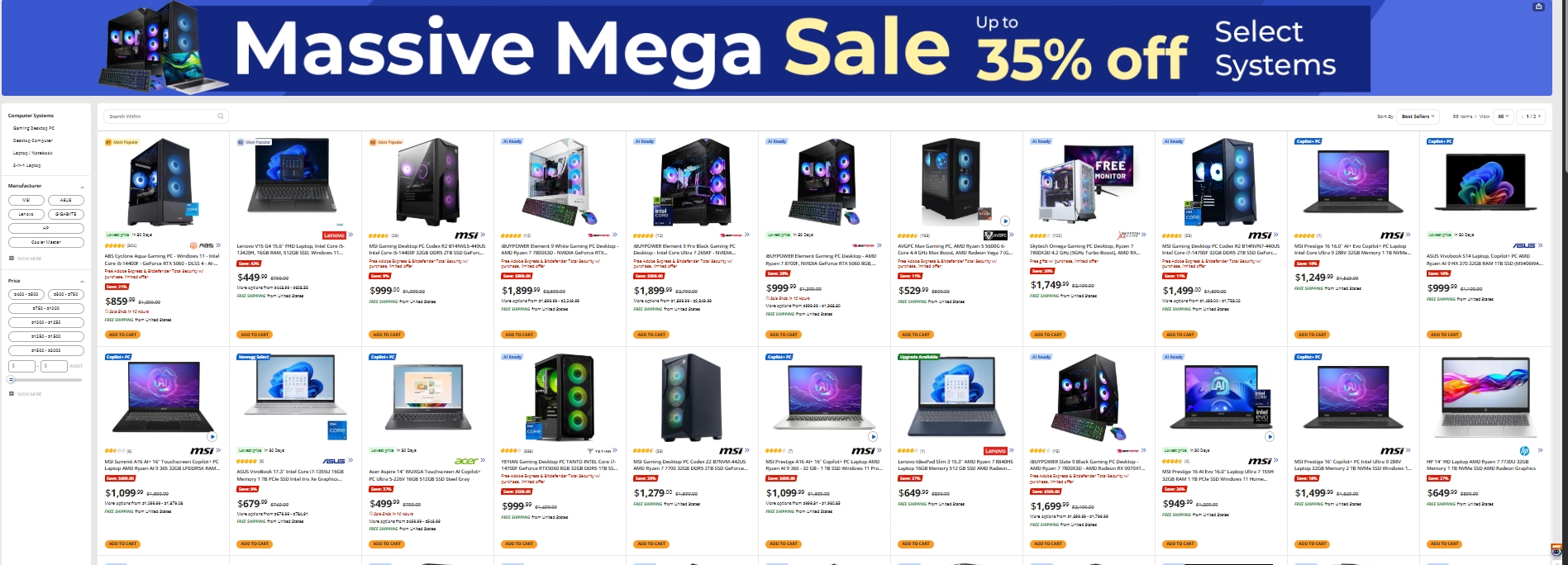 Massive-Mega-Sale -gaming PC price increase