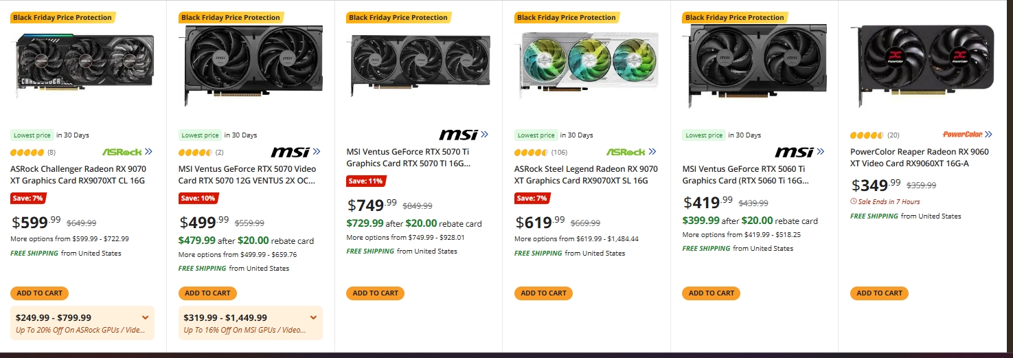Gaming PC Finder Page Black Friday --GPU
