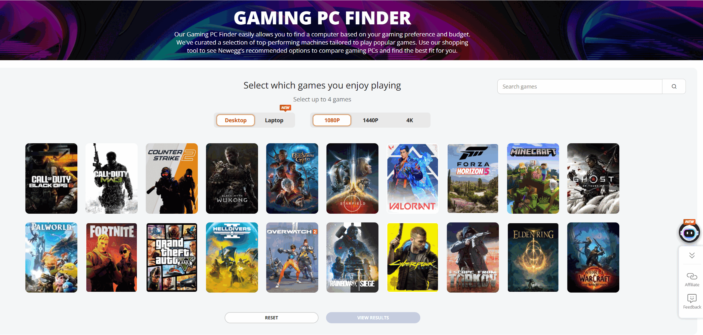 Newegg Gaming PC Finder – Smart Tool for Every Gamer