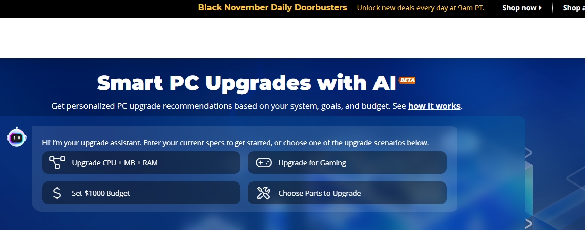 Gaming PC Finder Page PC upgrade