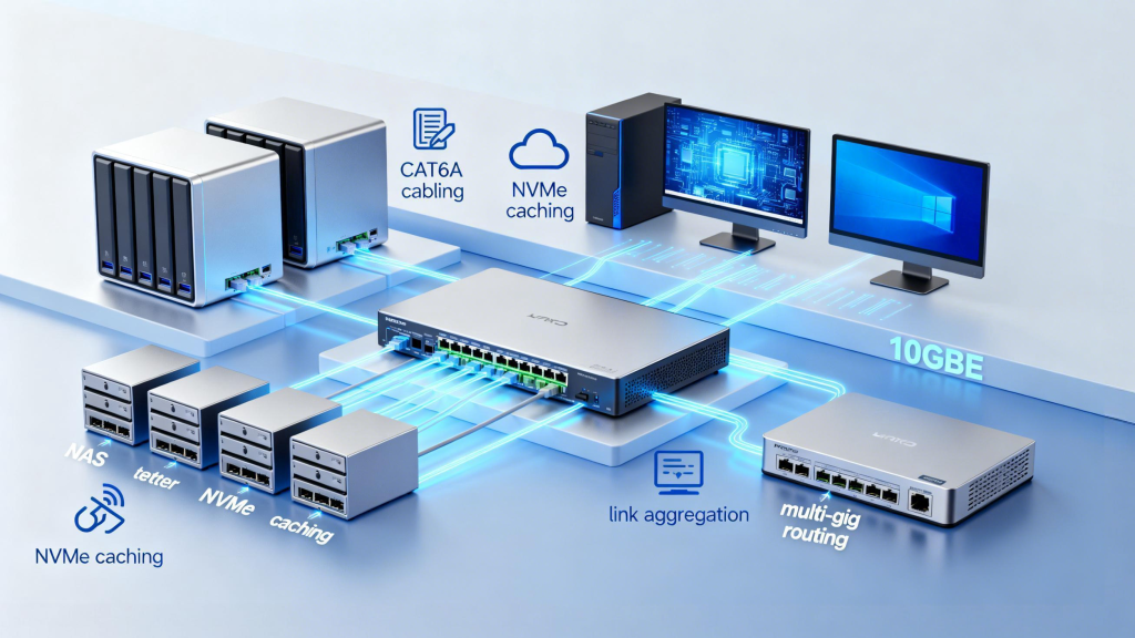 10GbE Network Architecture Infographic