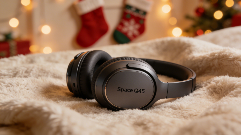 Close-up of the Space Q45 Noise-Canceling Headphones