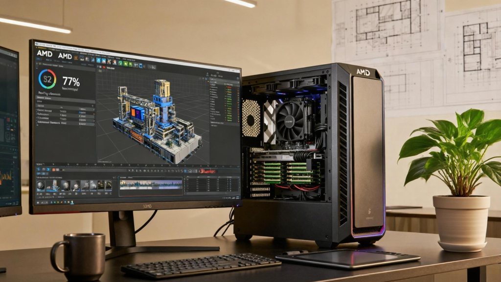 Demonstrates the power of Threadripper PRO in professional 3D rendering and video editing scenarios, targeting creative professionals