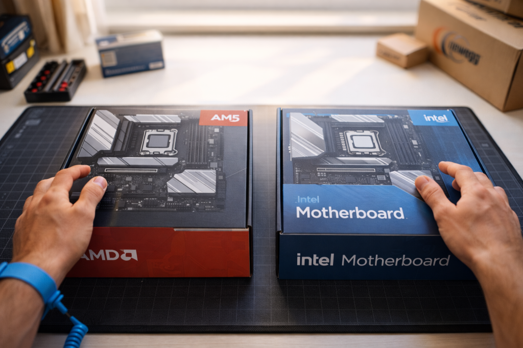 Hand hover when selecting motherboard