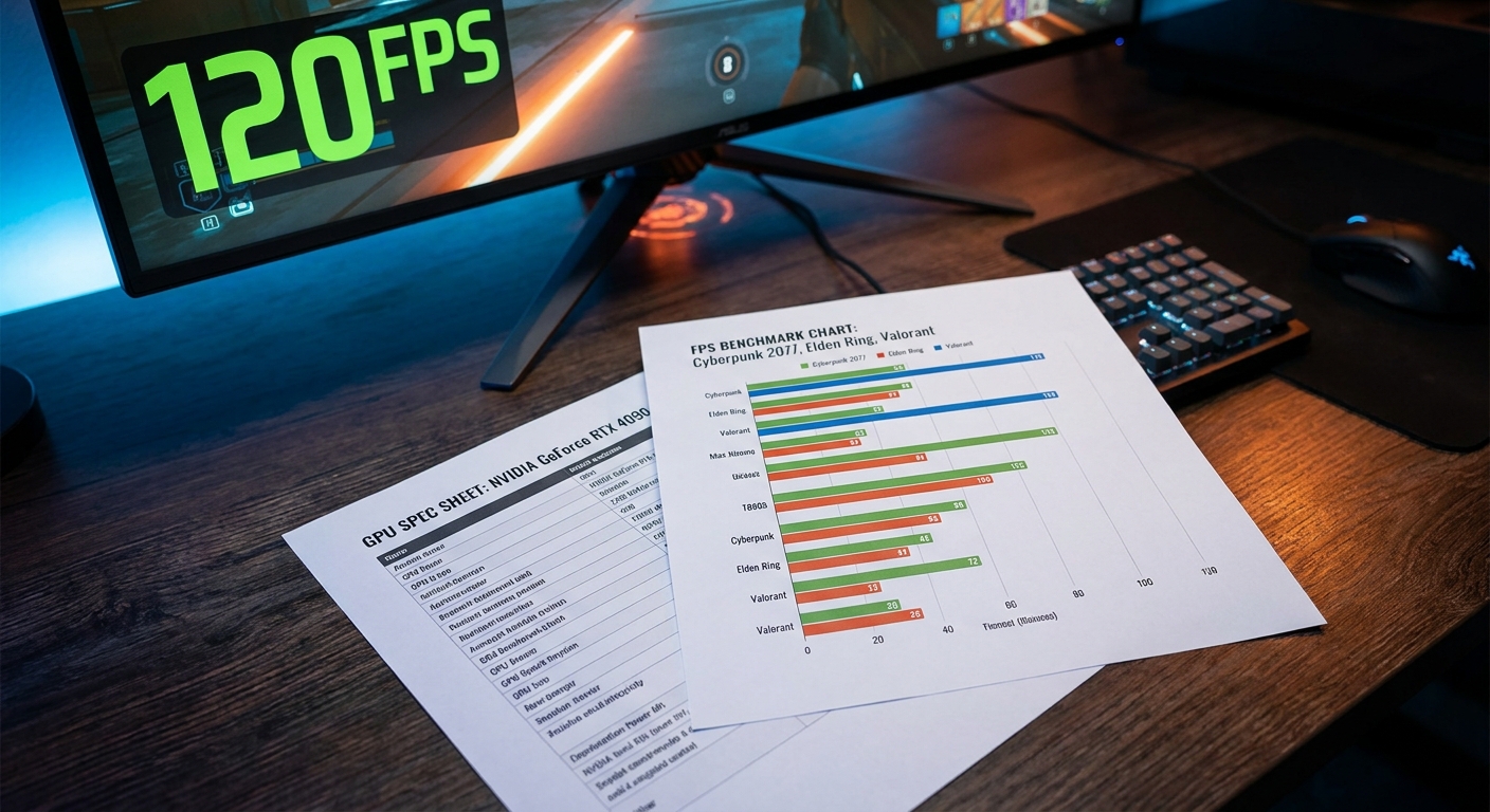 GPU benchmark comparison chart for 1440p gaming performance