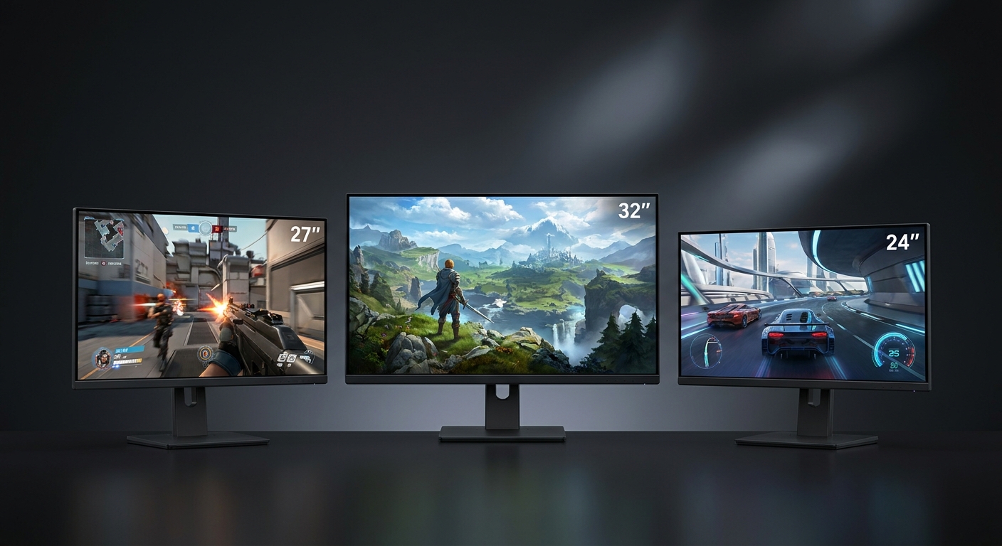 Gaming monitor size comparison for different game genres
