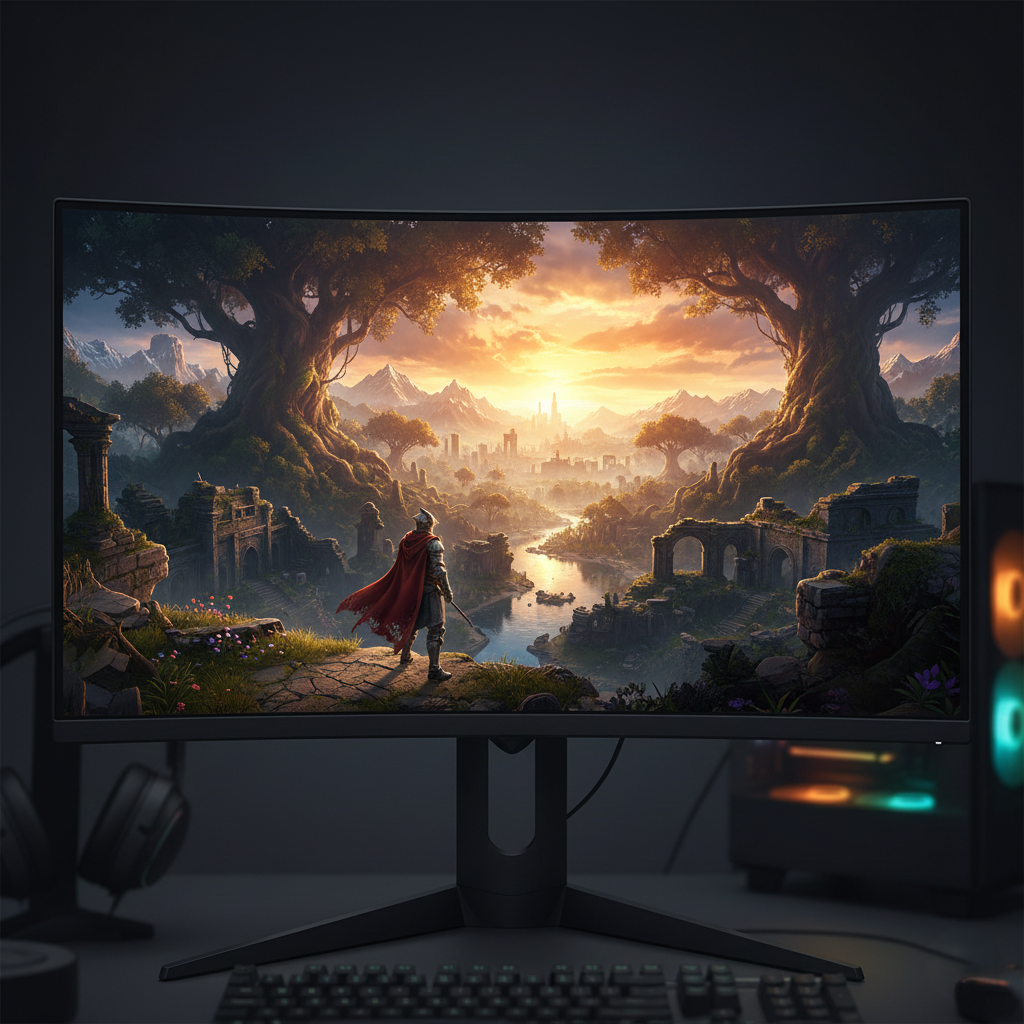 4K Open-World Landscape — Crimson Desert Fantasy World on Premium Gaming Monitor