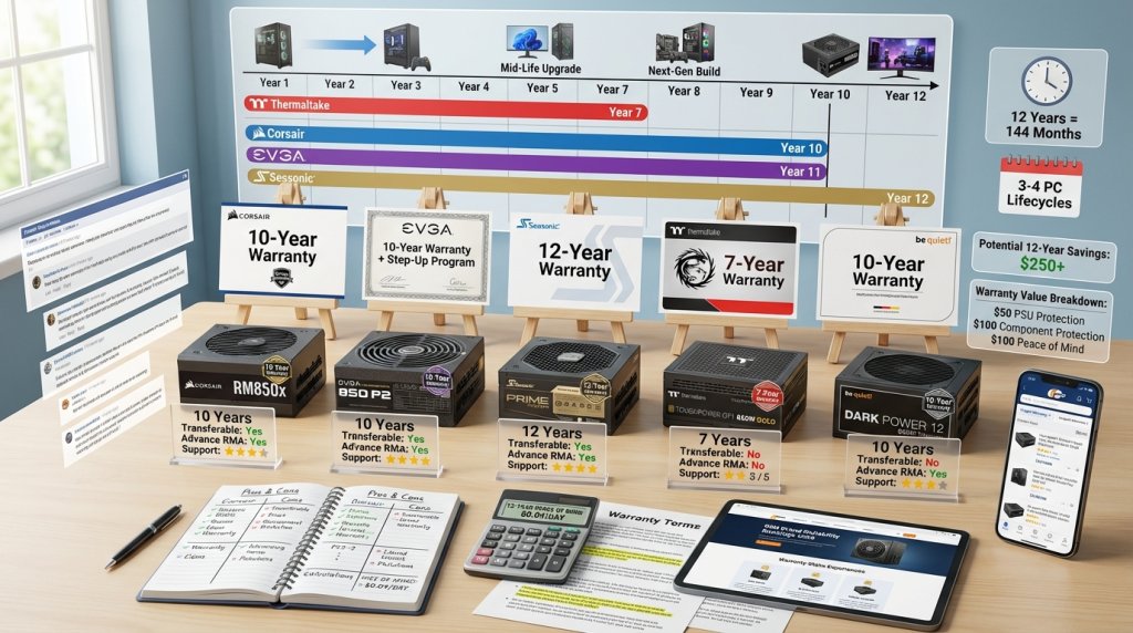 Brand Warranty Comparison Display