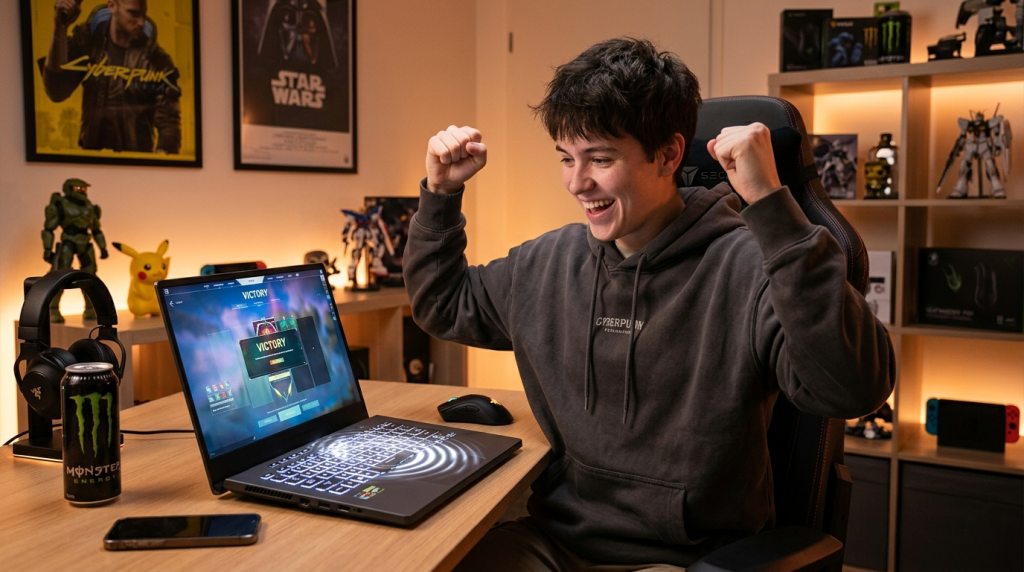 Post-Match Celebration: Victory Screen Moment