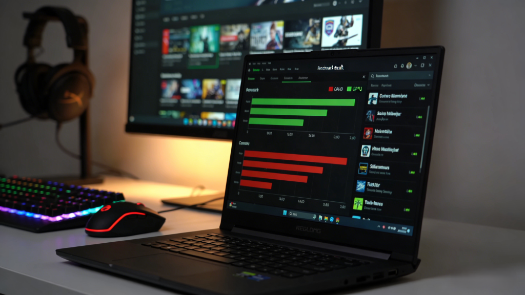 Performance Benchmark Data Visualization Scene