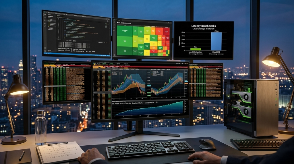 Quantitative Finance Trading Desk with AI Model Training