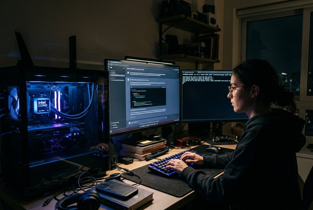 Local AI Model Running on Desktop