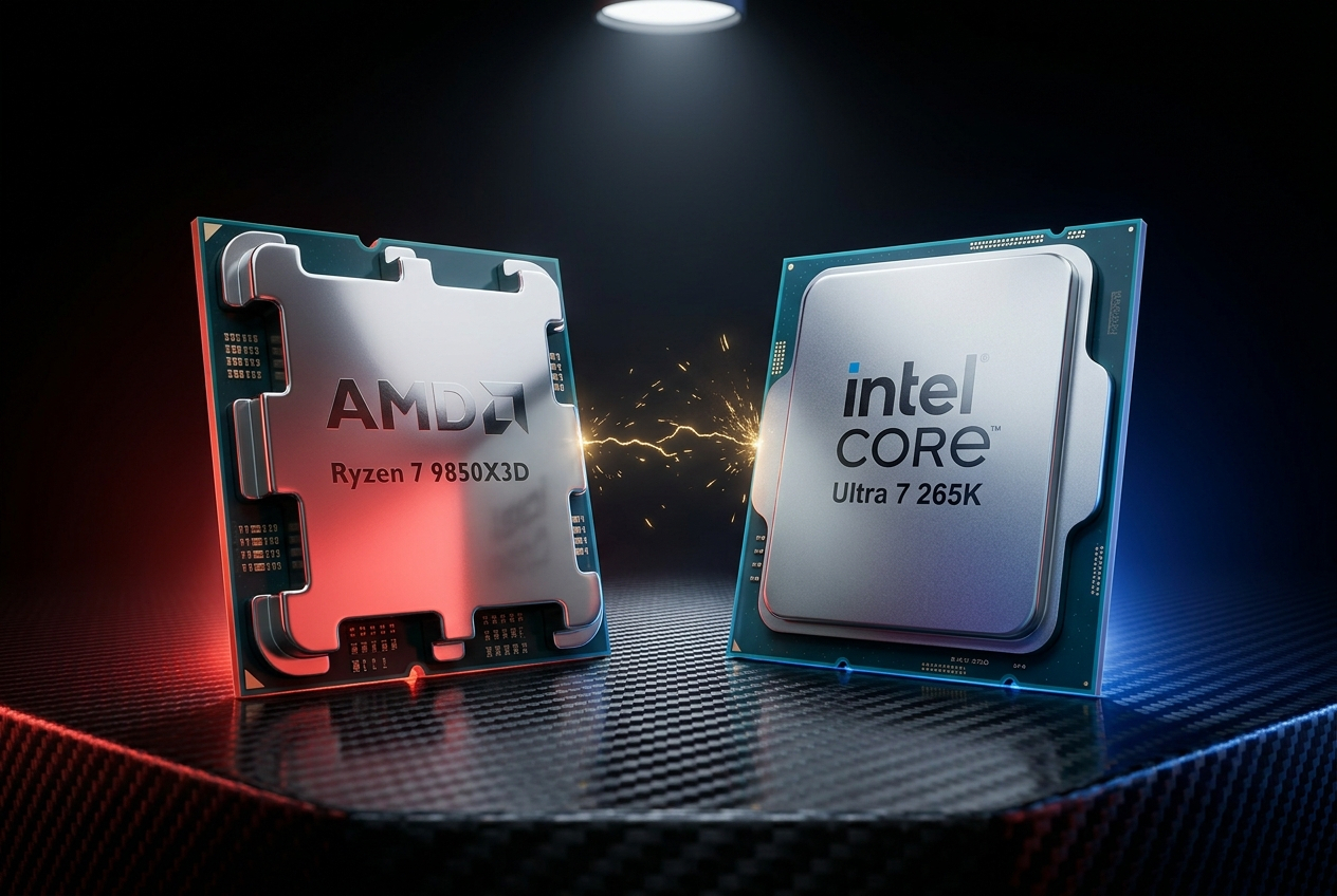 3D V-Cache vs. Arrow Lake: Intel Core Ultra 7 265K vs. Ryzen 7 9850X3D for 1440p Gaming in 2026