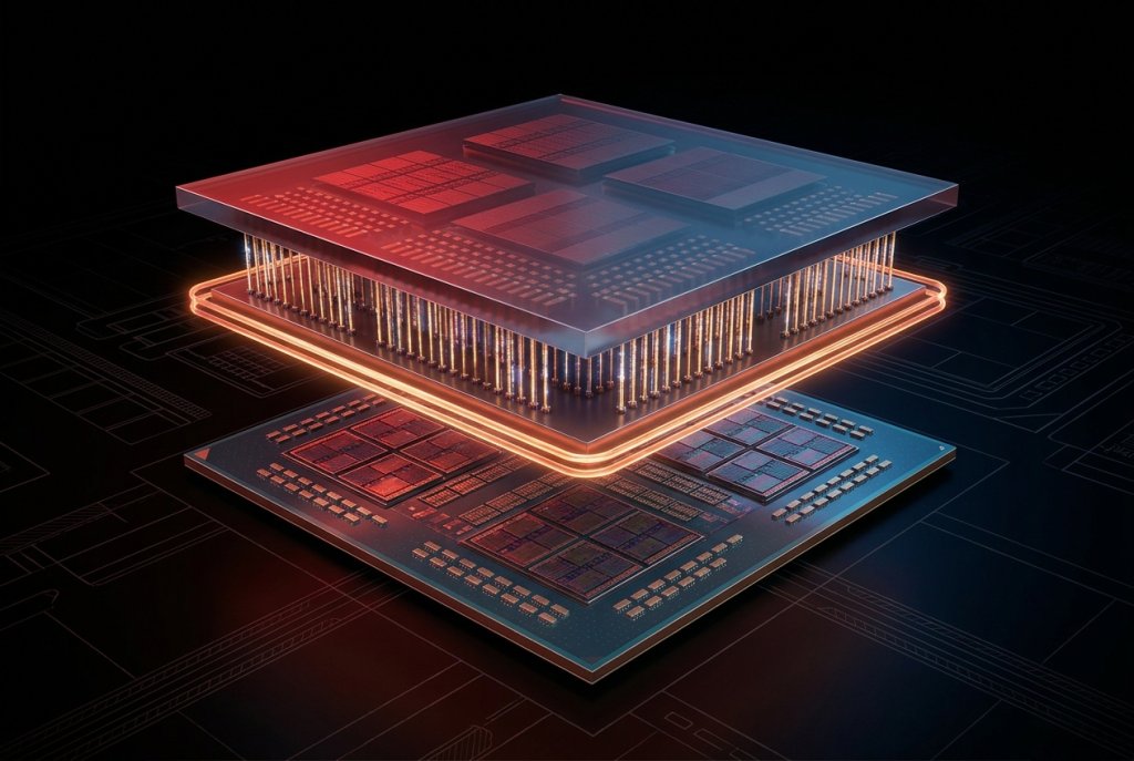 3D V-Cache Technology Visualization