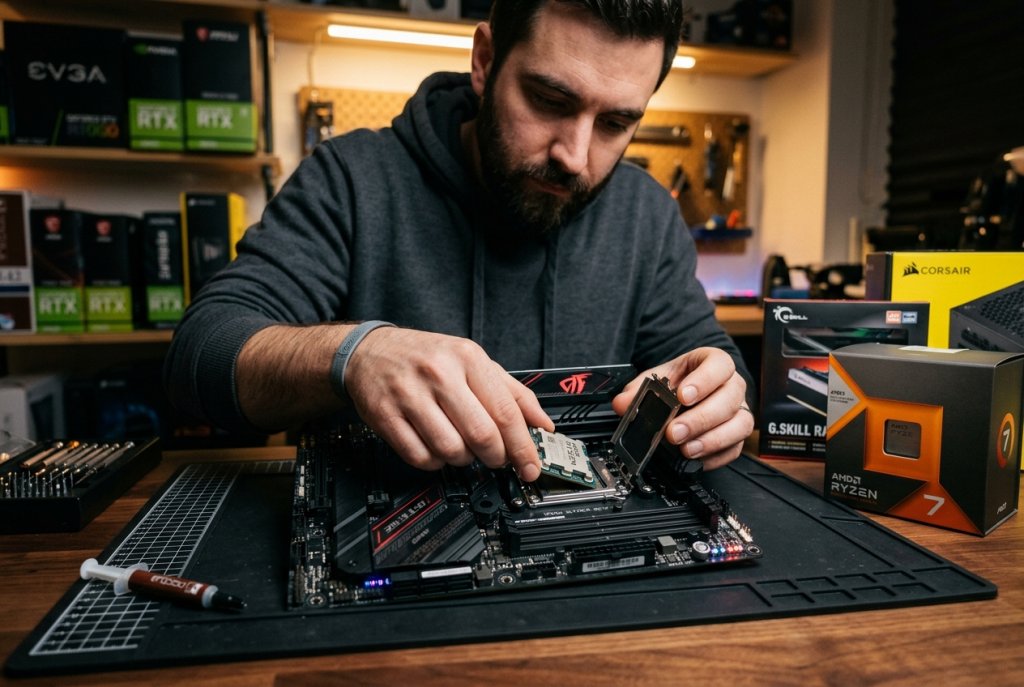 PC Builder Workflow: Component Selection Scene