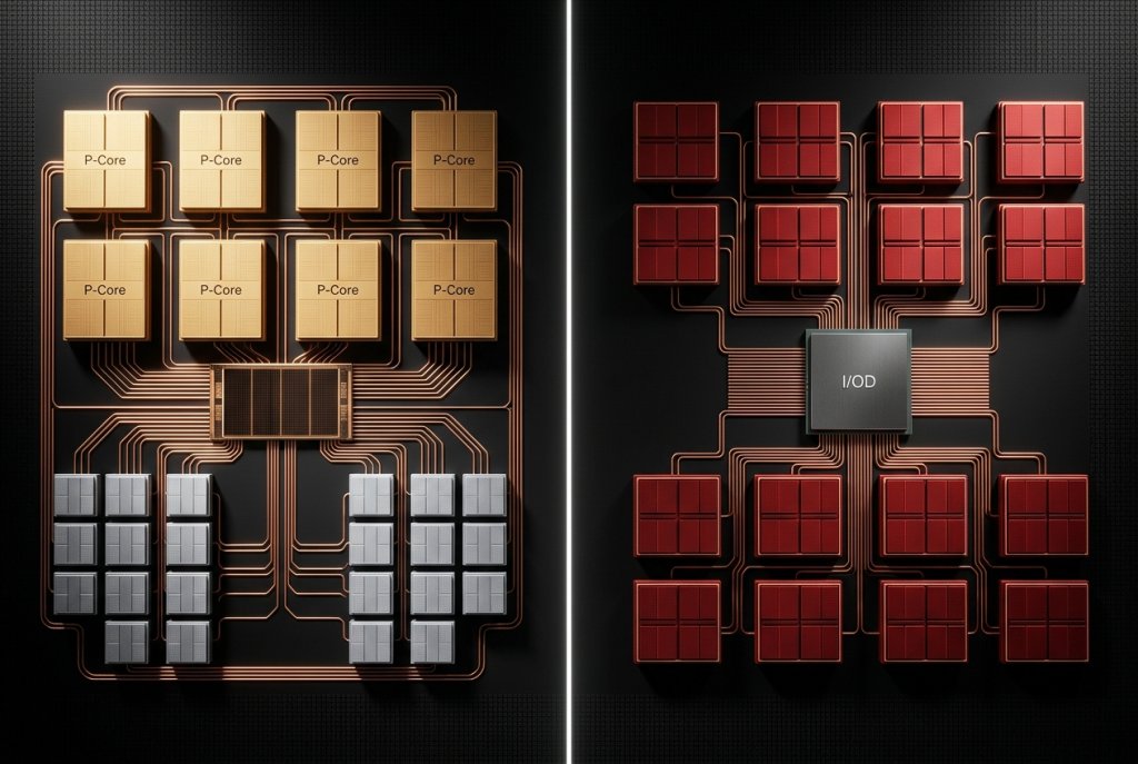 CPU Core Architecture Comparison Visualization