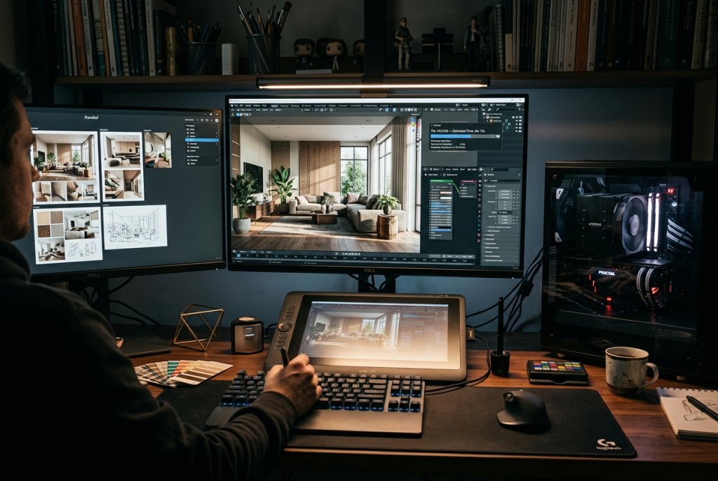 3D Rendering Farm: Blender in Action