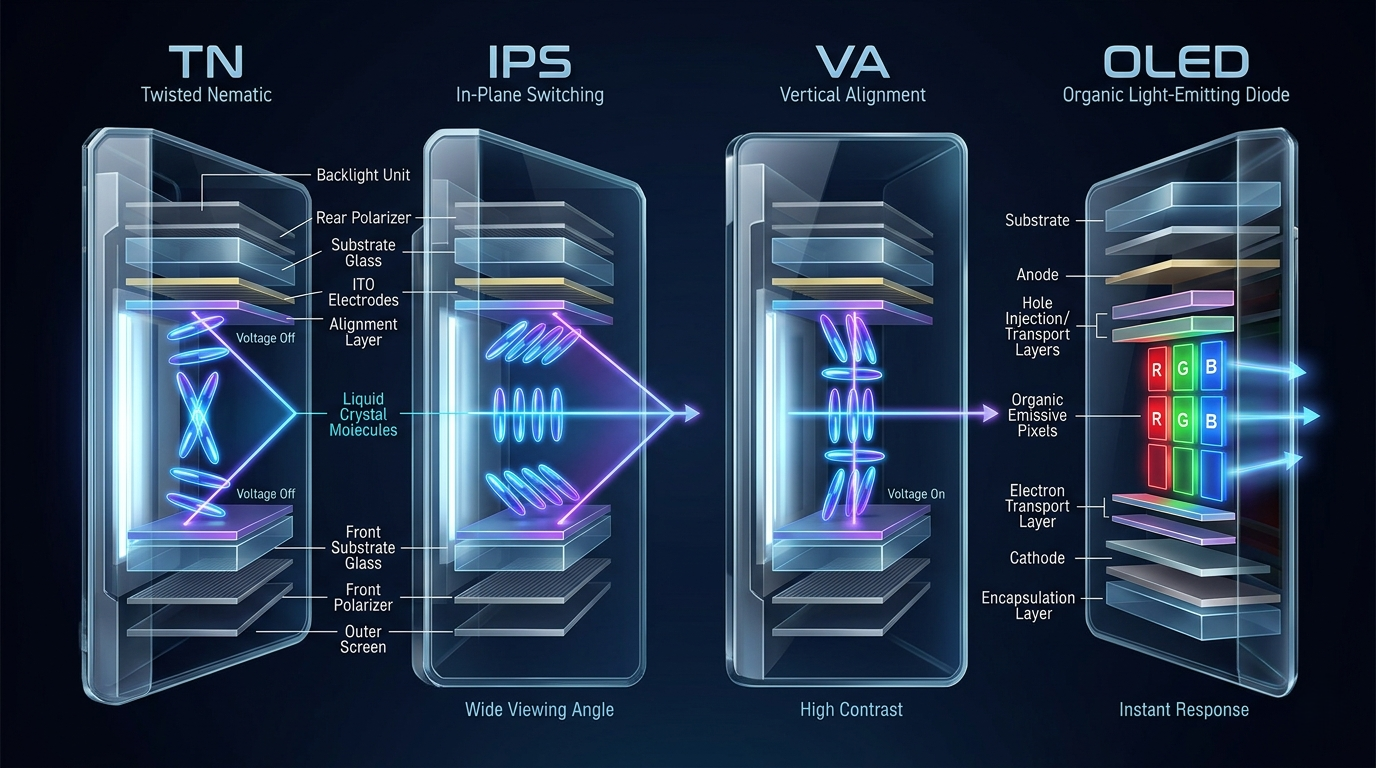 Gaming Monitor Panel Technology Deep Dive: IPS, VA, TN, and OLED Compared in 2026