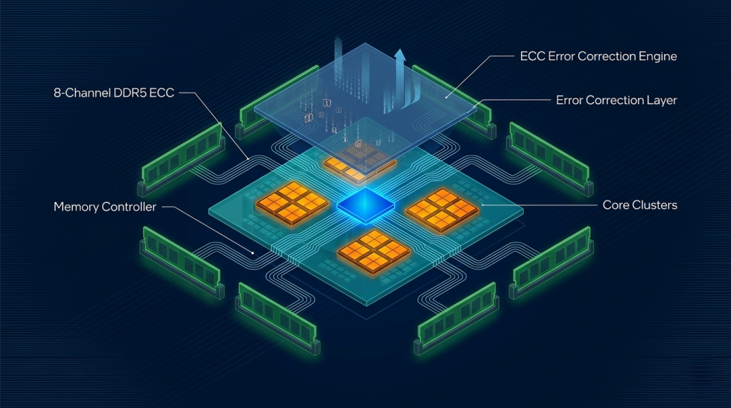 Server CPU 8-channel memory diagram
