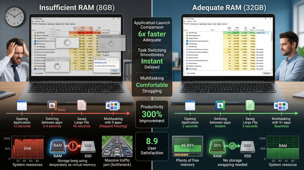 RAM Bottleneck Impact Demonstration