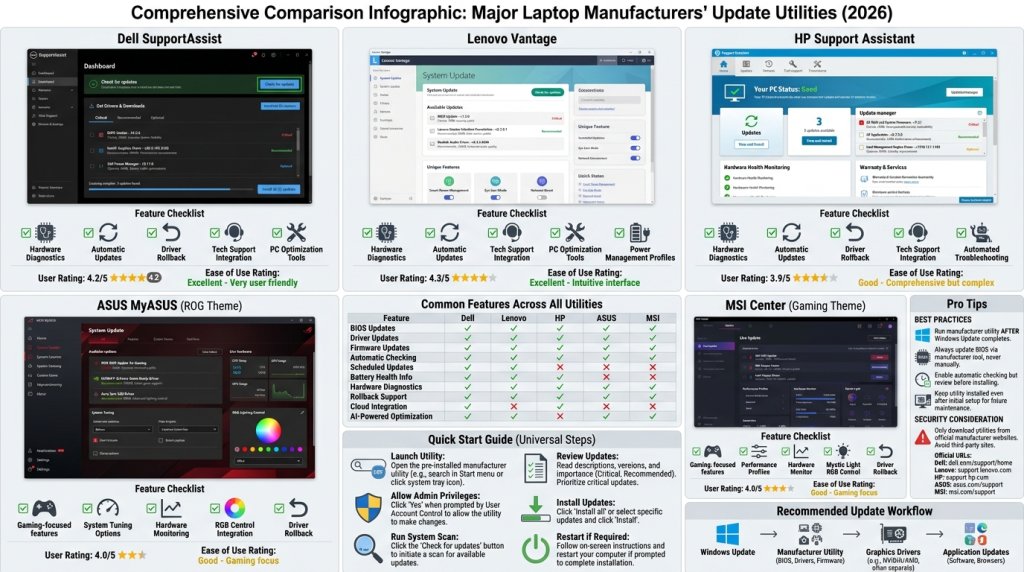 Manufacturer Update Utilities Comparison Dashboard