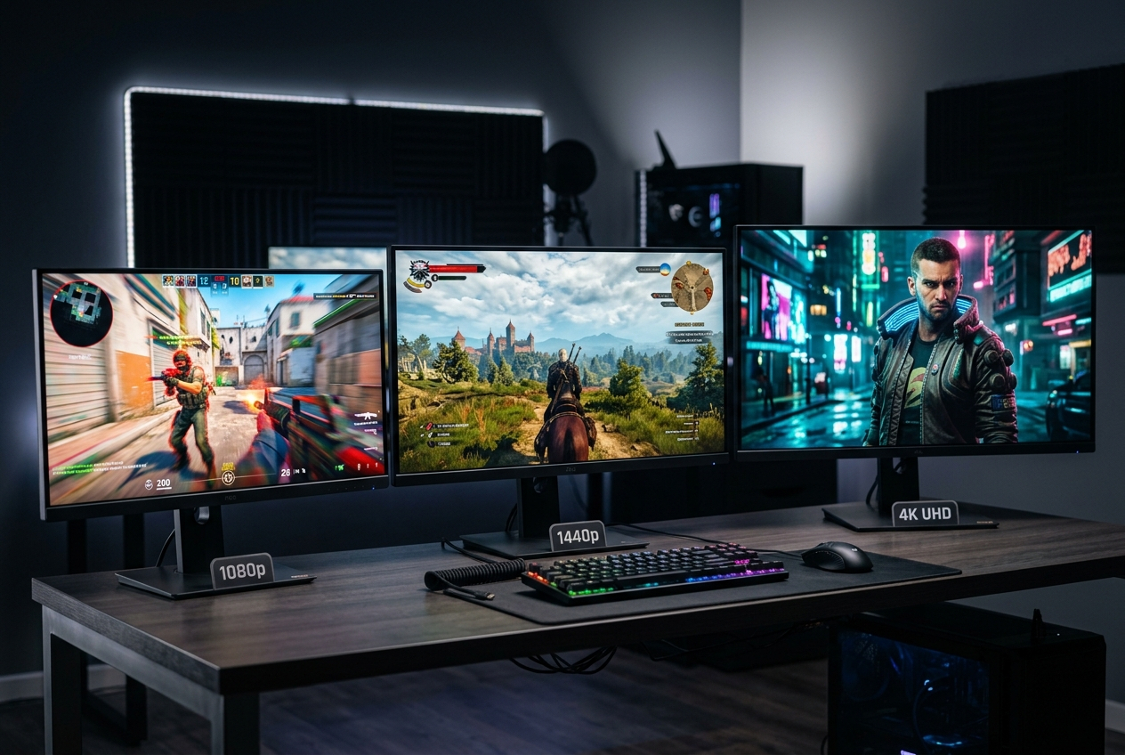 What Gaming Monitor Resolution Should You Choose? 1080p, 1440p, and 4K Explained