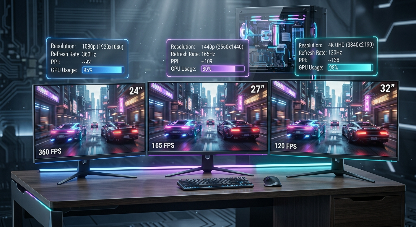 Gaming Monitor Resolution and Refresh Rate Guide: Choosing Between 1080p, 1440p, and 4K in 2026